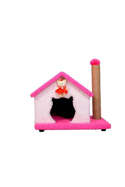 Mg Kedi Evi Yatagi Tirmalamali Oyun Kulubesi Ahsap Ic Ve Dis Mekan 50x40x37 Trendyol