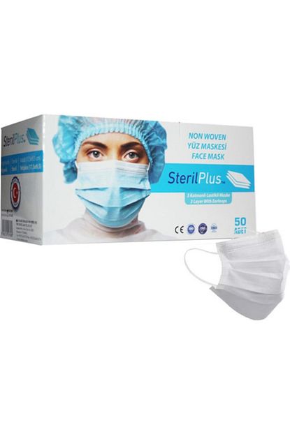 Steril Plus Sterilplus 3 Katmanli Lastikli Telli Cerrahi Maske Fiyati Yorumlari Trendyol