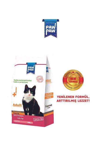 Paw Paw Gurme Yetiskin Kedi Mamasi 500 Gr Trendyol