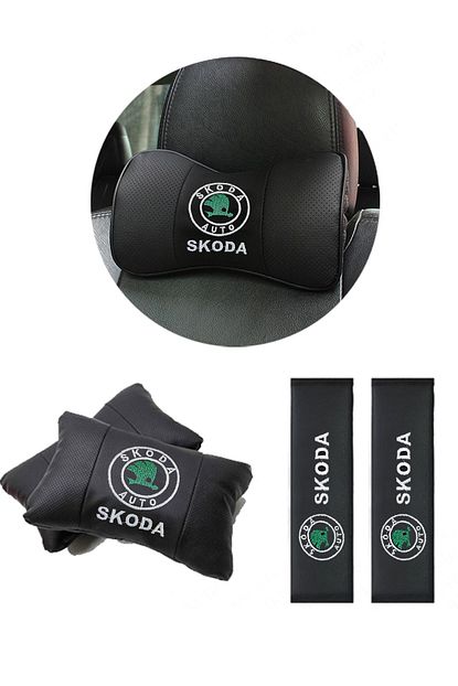 Manken Istanbul Skoda Deri 2 Adet Boyun Yastigi Ve Kemer Pedi Takimi Trendyol