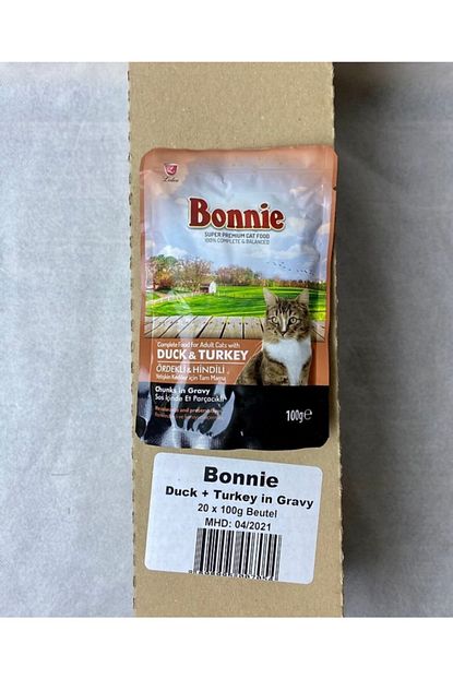 Bonnie Yetiskin Kediler Icin Ordek Ve Hindili Islak Mama 20x100 G Trendyol