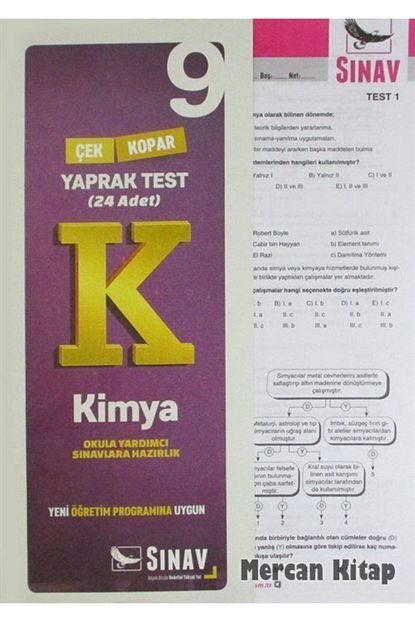 Sinav Yayinlari 9 Sinif Kimya Yaprak Test 24 Test Trendyol