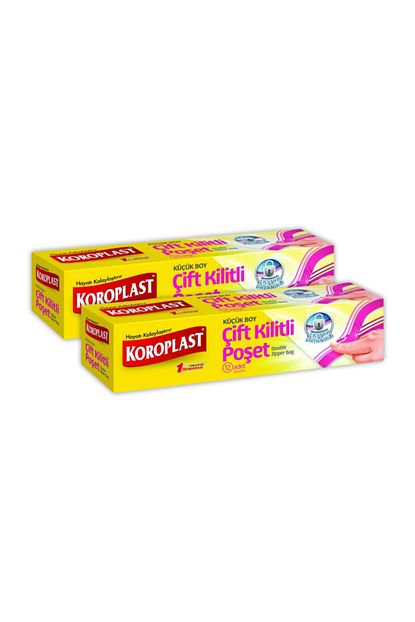 koroplast cift kilitli poset 20x25 cm 12 adet 2 li fiyati yorumlari trendyol