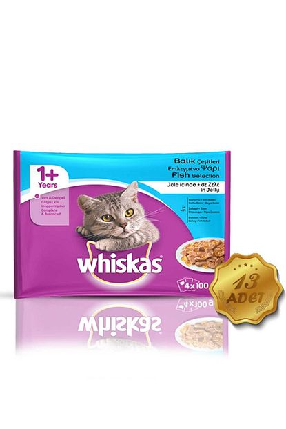 Whiskas Pouch Balik Cesitleri 4x100 Gr 13 Adet Toplam 5200 Gr Trendyol