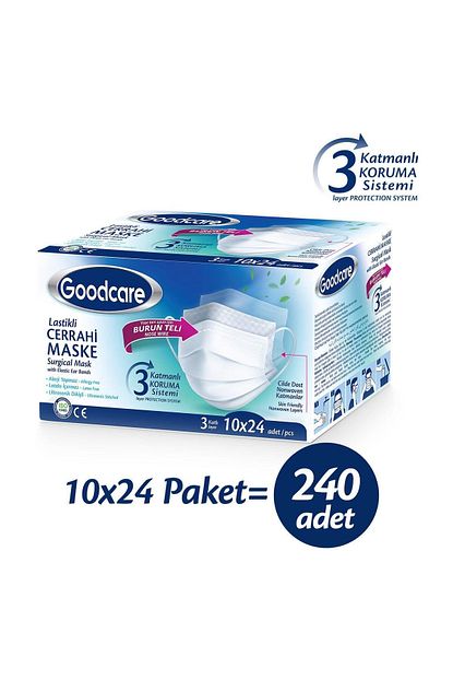 Goodcare Lastikli Cerrahi Maske 240 Adet Fiyati Yorumlari Trendyol