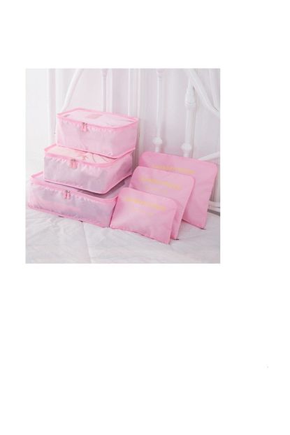 Laundry Bavul Valiz Duzenleyici Organizeri 6 Li Seti Acik Pembe Trendyol