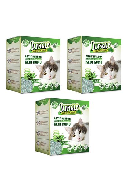 Jungle Aloe Verali Aktif Karbonlu Kedi Kumu 6 Lt X 3 Adet Trendyol