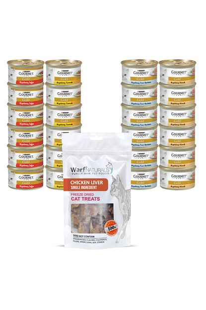 Proplan Gourmet Gold Yas Kedi Mamasi 24 Adet Freeze Dried 100 Tavuk Ciger Hediye Trendyol