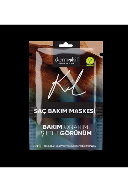 Dermokil Natural Hair Sac Bakim Maskesi Kil Argan Yagi Ve Bitkisel Keratin Bakim 3 Lusu 35 Ml Trendyol
