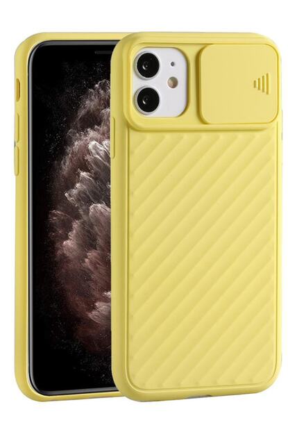 Teknomoda Iphone 11 Kamera Slayt Korumali Sari Renkli Silikon Kilif Trendyol