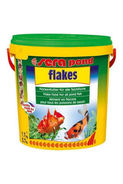 pond flakes koi ve japon balik yemi pul 10 lt 1 7kg orjinal kova