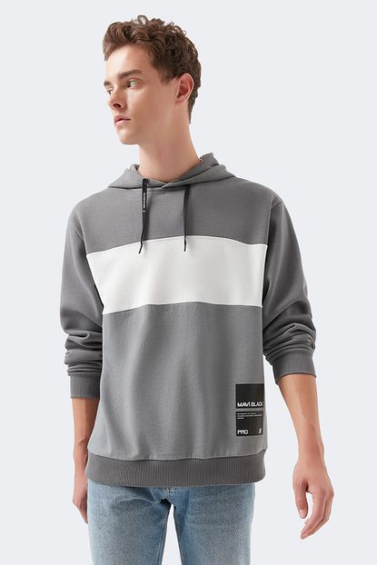 Mavi Erkek Blok Renkli Black Pro Kapusonlu Sweatshirt 066641 32167 Trendyol