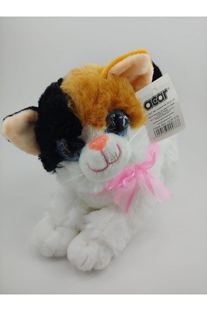Acar Siyah Sari Yatan Kedi Sesli Buyuk Pelus 25 Cm Trendyol