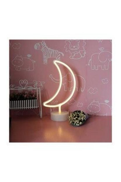 dogus dogusdeco ay neon led isikli masa gece lambasi dekoratif neon led lamba fiyati yorumlari trendyol