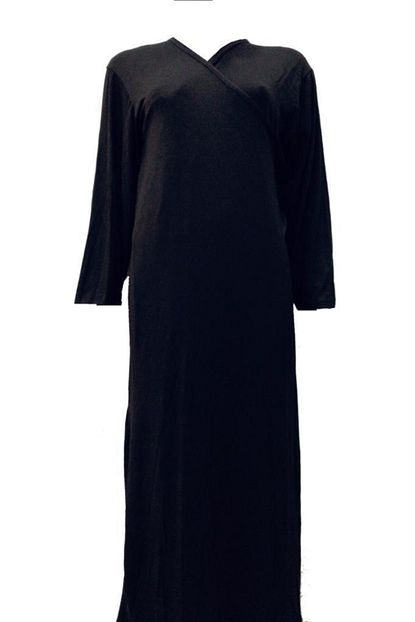 Hazal Kadin Siyah Ithal Penye Baglamali Model Namaz Elbisesi Trendyol
