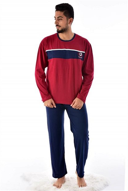 Pemilo Erkek Bordo Uzun Kol Suprem Pijama Takimi Trendyol