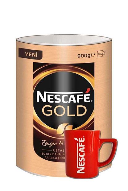 Nestle Gold Kahve Teneke Kutu 900 Gr Kirmizi Kupa Hediyeli Trendyol