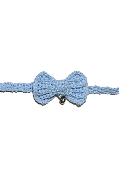 Pething Orgu Kedi Ve Kopek Papyon Bebek Mavisi Small Trendyol
