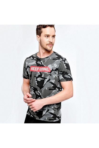 Lumberjack Erkek Gri Kamuflaj T Shirt Trendyol