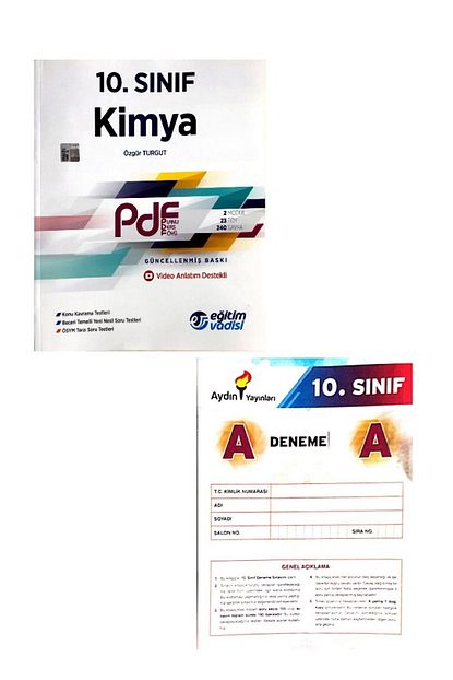 Egitim Vadisi Yayinlari 10 Sinif Kimya Pdf Aydin Yay Deneme Sinavi Hediyeli 2020 2021 Trendyol