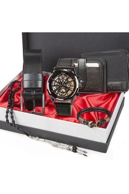 Polo London Erkek Set Saat Kemer Cuzdan Kartlik Bileklik Tespih Set Pl216 Trendyol