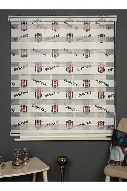 Tekstilline Besiktas Baskili Taraftar Zebra Stor Perde Faturali Trendyol