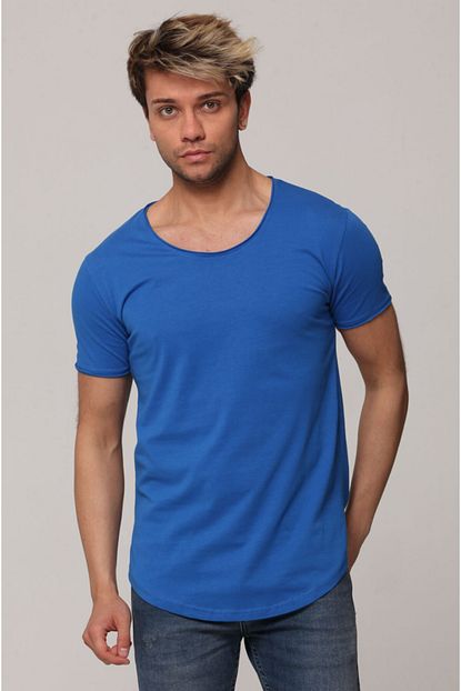 Tarz Cool Erkek Saks Pis Yaka Salas T Shirt Trendyol