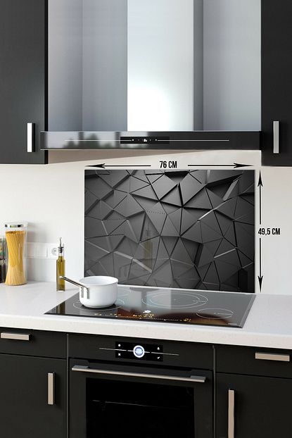 Decorita Antrasit Kristal Cam Ocak Arkasi Koruyucu 49 5cm X 76cm Trendyol