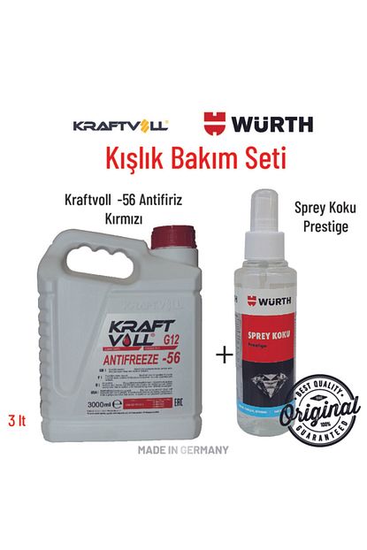 Kraftvoll 2 Li Kis Bakim Seti Kirmizi Antifiriz 3 Lt Wurth Sprey Koku Prestij 170 Ml Trendyol