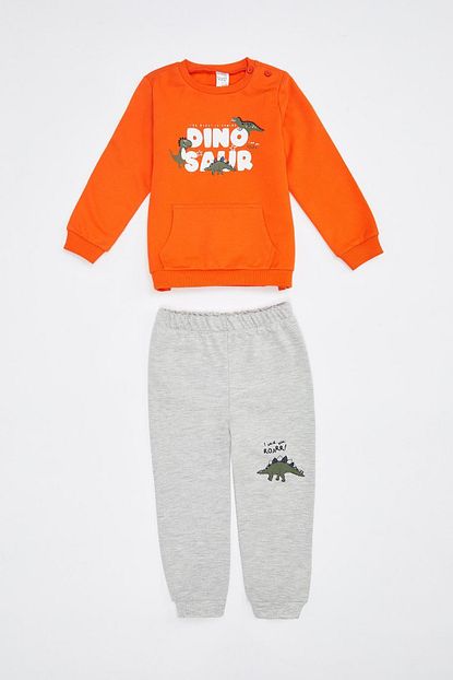 Defacto Erkek Bebek Turuncu Jogger Esofman Ve Sweatshirt Takim Trendyol