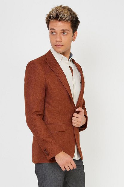 Enuygunenmoda Erkek Kiremit Blazer Ceket Trendyol