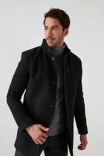 Buratti Slim Fit Pamuklu Kase Kaban Erkek Kaban 5840099 Trendyol
