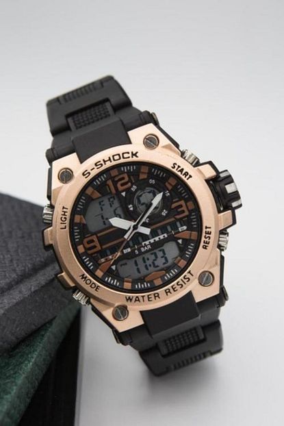 Spektrum S Shock Serisi Dijital Analog Full Fonksiyonlu Suya Dayanikli Erkek Kol Saati Rose Bakir Trendyol