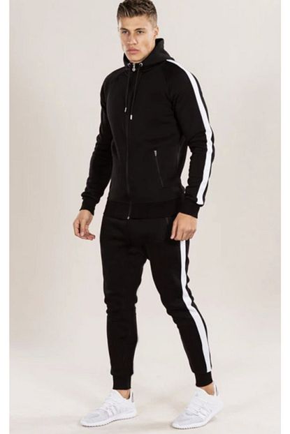 Atmaca Fashion Erkek Siyah Cizgili Esofman Takimi Trendyol
