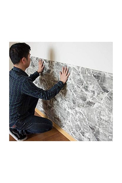 Renkli Duvarlar Kendinden Yapiskanli Sunger Alaca Gri Tugla Duvar Paneli 70x77 Cm 6 Adet Trendyol