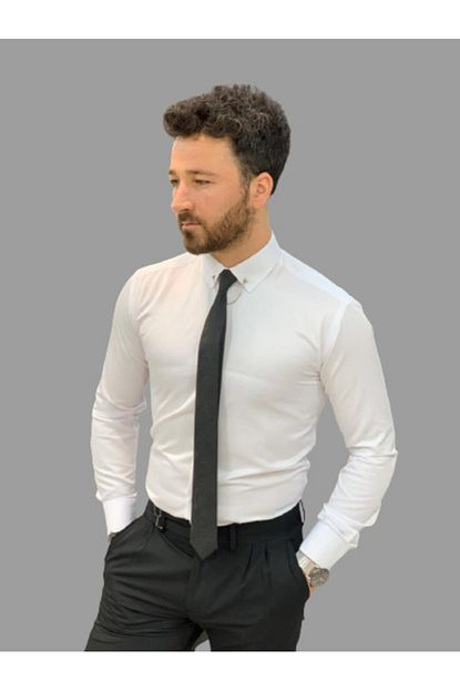 Parez Slim Fit Igne Yakali Gomlek Trendyol