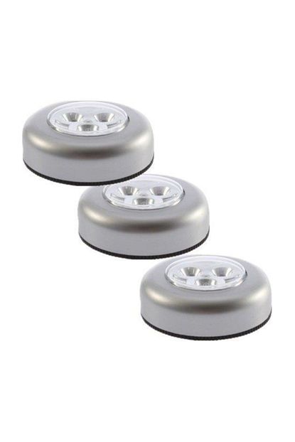 Jetfast 3 Adet Dokunmatik Led Kablosuz Spot Ampul Isik Lamba Yapiskanli Banyo Dolap Tavan Lambasi 3 Led Trendyol