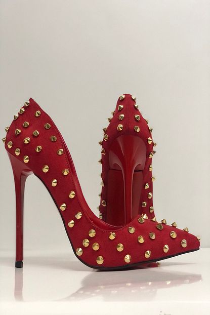 Hayyshoes Kadin Kirmizi Topuklu Ayakkabi Trendyol