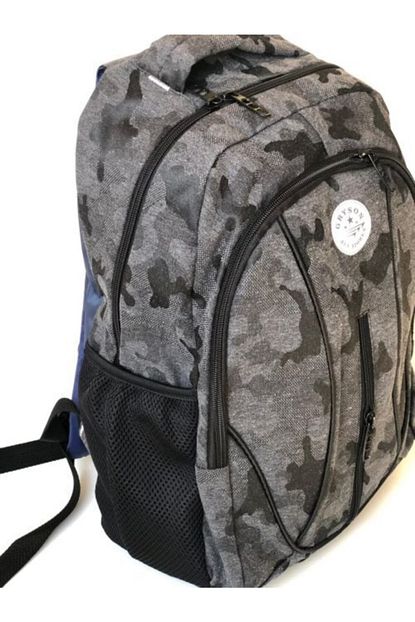 Bigsale Gri Kamuflaj Baskili Sirt Cantasi Buyuk Boy 3 Bolmeli Okul Cantasi Bilgisayar Kamp Cantasi Trendyol