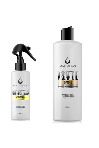 maximilian glutensiz keratinli nemlendirici sac duzlestirici sprey maske 150ml ve tuzsuz sampuan argan sampuan fiyati yorumlari trendyol