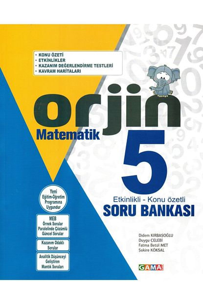 Gama Yayinlari Gama 5 Sinif Orjin Matematik Konu Ozetli Soru Bankasi Trendyol