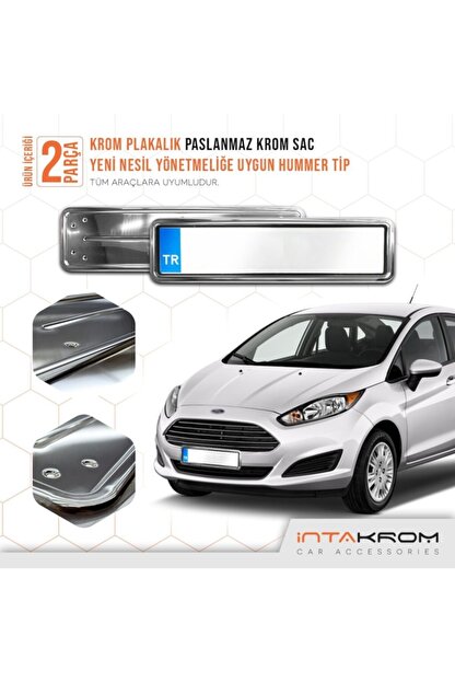 Intachrom Ford Fiesta Krom Plakalik Hummer Tip 2 Adet Trendyol