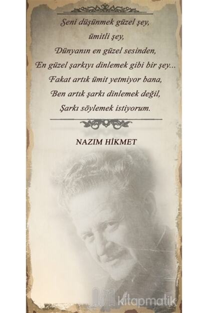 Melisa Poster Nazim Hikmet Seni Dusunmek Poster Fiyati Yorumlari Trendyol