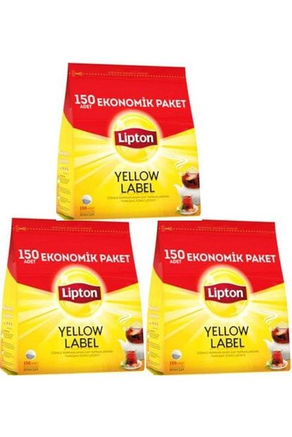 Lipton Yellow Label Demlik Siyah Poset Cay 150 Adetli 3 Paket Trendyol