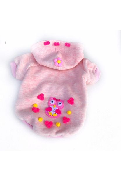 Kemique Pink Owl Neo Sweatshirt By Kedi Kiyafeti Kedi Elbisesi Large 3 3 5 Kg Trendyol