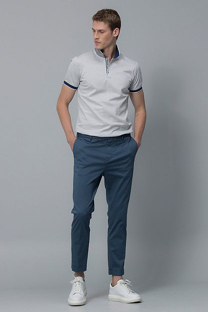 Lufian Erkek Slim Fit Vicent Smart Chino Pantolon Acik Lacivert 111190013100220 Trendyol