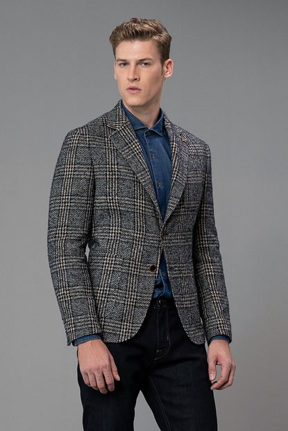 Lufian Erkek Slim Fit Gasa Spor Blazer Ceket Lacivert 112140057100200 Trendyol