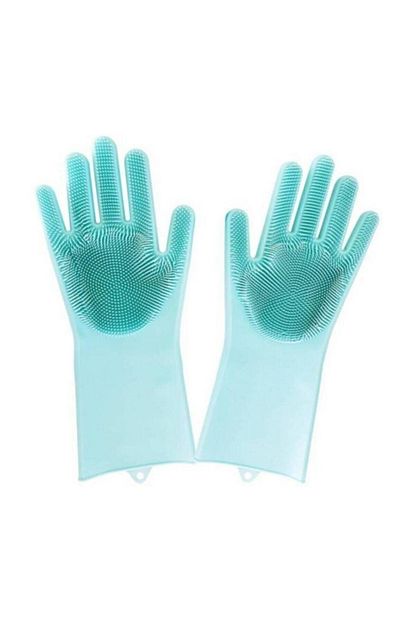 Magic Gloves Bulasik Eldiveni Sihirli Isiya Dayanikli Silikon Cok Amacli Bulasik Eldiven Fircasi Trendyol
