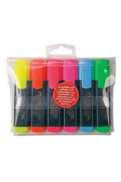 Faber Castell Fosforlu Kalem 6 Li Poset Trendyol