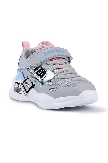 Jump Kiz Cocuk Gri Renkli Spor Ayakkabi 24936 Trendyol